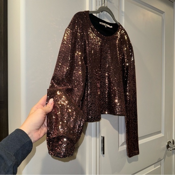 Pam&Gela Mirror Ball Slouchy Long Sleeve Tee - Picture 7 of 13